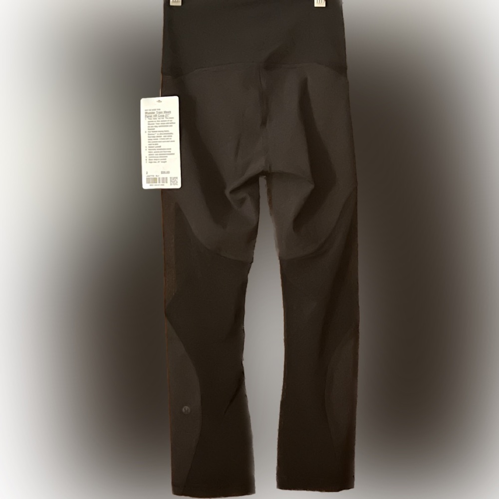 🖤NEW LULULEMON WUNDER TRAIN MESH PANEL CROP 21” - Picture 9 of 12